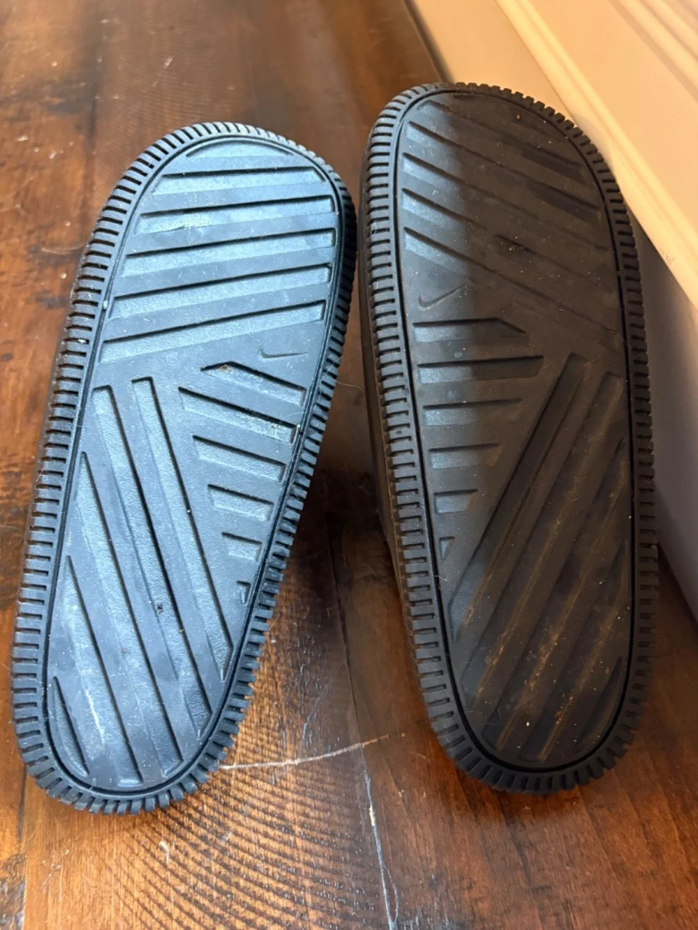 Nike Black Slide Sandal with subtle swoosh